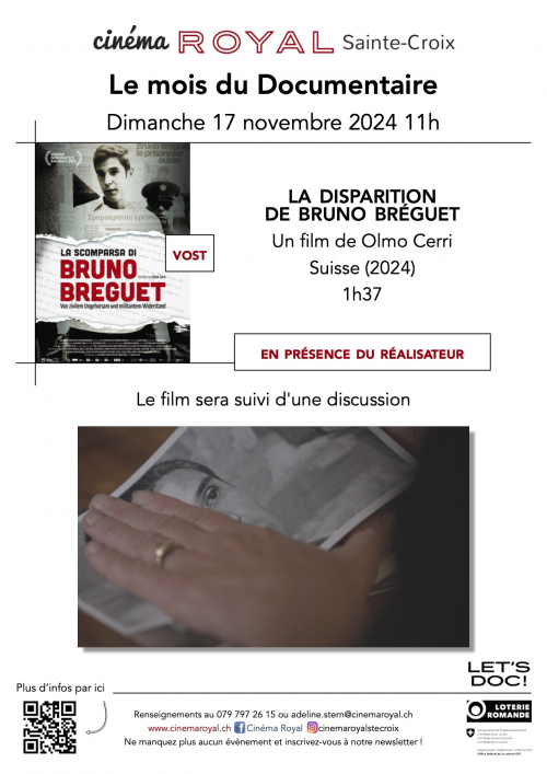 LA DISPARITION DE BRUNO BRÉGUET (VOst) (en présence du réalisateur)